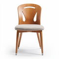 Wooden chair with fabric seat and ergonomic backrest 45 x 45 x 85cm